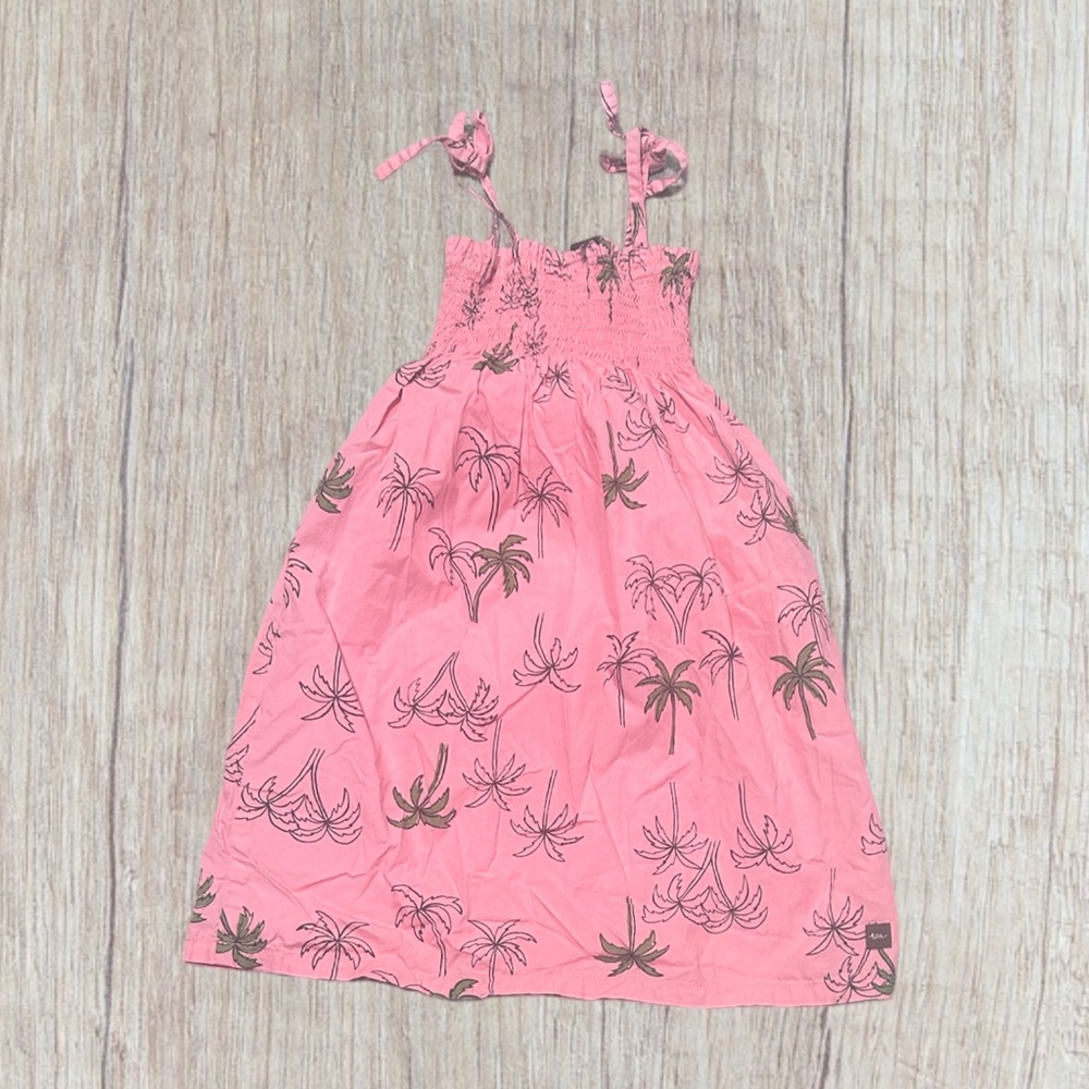 3y Tea Collection Smocked Palm Tree Dress